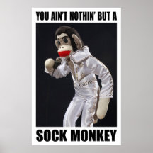 Nichts aber ein Socken-Affe-Plakat