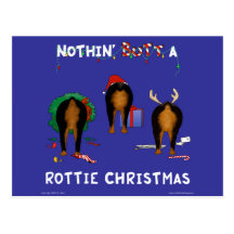 Nichts Hintern ein Rottie Weihnachten Postkarte