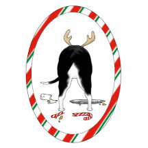 Nichts Hintern ein Staffie Weihnachten Fotofiguren
