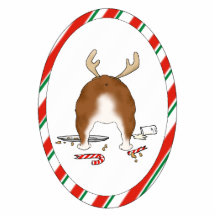 Nichts Hintern eine Bulldoggen-Weihnachtsverzierun Photofiguren