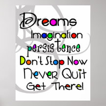 Nie beendigt posterdrucke