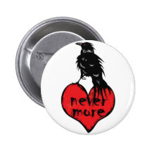 Nie mehr Rabe Anstecknadelbuttons