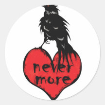 Nie mehr Rabe Runde Sticker