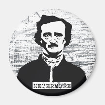 Nie wieder Edgar Allan Poe Kühlschrankmagnet