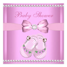 Niedliche Baby-Duschen-Mädchen-Baby-Rosa-Hintern-P Ankündigungen