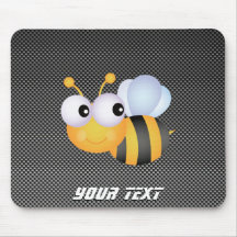Niedliche Biene; Glatt Mousepad