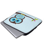 Niedliche blaue Eule Laptop Schutzhülle