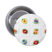 Niedliche Blumen kariert buttons