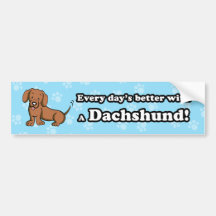 Niedliche Cartoon-Dackel-Stoßaufkleber Autosticker