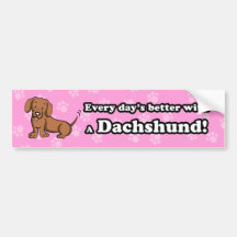Niedliche Cartoon-HundeDackel-Stoßaufkleber Autosticker