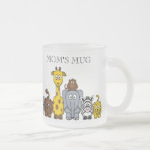 NIEDLICHE DER BECHER DER DSCHUNGEL-TIERE "MAMMAS " KAFFEE HAFERL