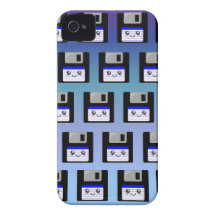 Niedliche Diskette - blauer iphone 4 Kasten iPhone 4 Cover