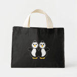 Niedliche DoppelPenguins Leinentasche