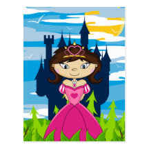 Niedliche feenhafte Karte Prinzessin-Gruß Postkarte
