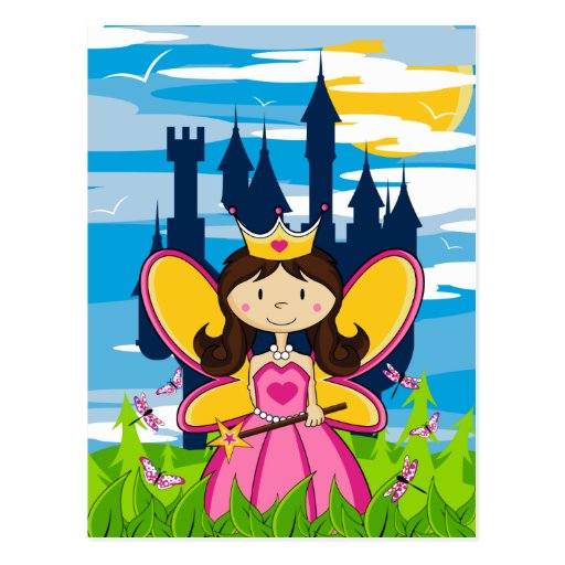 Niedliche feenhafte Prinzessin Postcard Postkarte