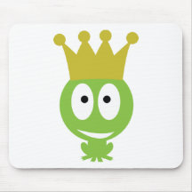 niedliche Frosch-König-Comicart Mousepad