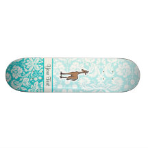 Niedliche Giraffe; Aquamarin Skateboarddeck