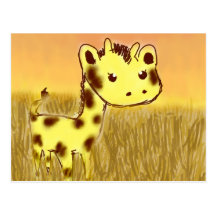 Niedliche Giraffen-Postkarte