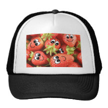 Niedliche glückliche Erdbeeren Baseballmütze