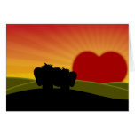 Niedliche glückliche Gruß-Karte Pinkievalentines T