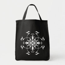 Niedliche gotische weiße Blume Tasche