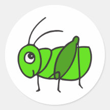 Niedliche Heuschrecke Runde Sticker