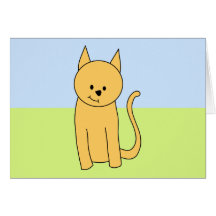 Niedliche Ingwer-Katze Karte