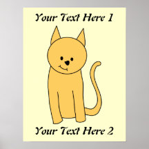 Niedliche Ingwer-Katze Plakatdrucke
