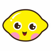 Niedliche kawaii Zitronen-Fotoskulptur