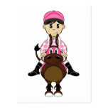 Niedliche kleine Jockey-Postkarte