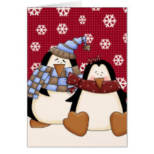 Niedliche kleine Penguin-Paare Karten