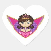 Niedliche königliche Prinzessin Heart Sticker