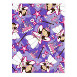 Niedliche königliche Prinzessin Pattern Postcard Postkarte