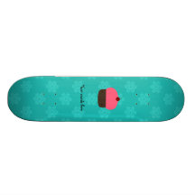 Niedliche Kuchentürkisschneeflocken Personalisiertes Skateboard