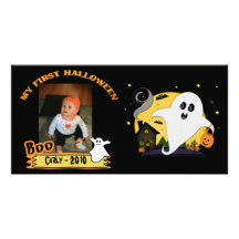 Niedliche kundenspezifische Foto-Karte Halloweens Photokarte
