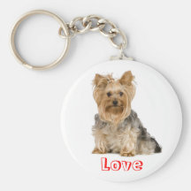 Niedliche Liebe-Yorkshire-Terrier-Welpen-Hundeschl Schlüsselanhänger