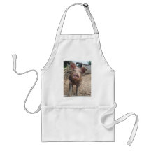 Niedliche, lustige schlammige Schwein-Schürze