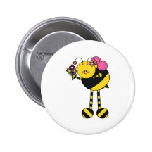 Niedliche Mädchen-Hummel-Biene Anstecknadel