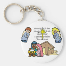 Niedliche Nativity-Szene Schlüsselband