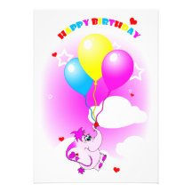 Niedliche rosa Elefant-alles- Gute zum GeburtstagP