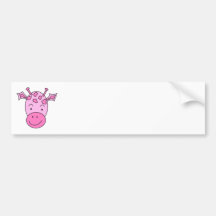 Niedliche rosa Giraffe Auto Aufkleber