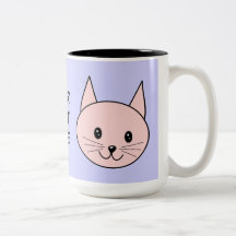 Niedliche rosa Katze Haferl