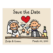 Niedliche Save the Date Postkarten
