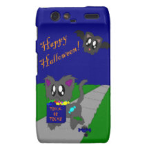 Niedliche schäbige Tierhalloween-Szene Droid RAZR Hüllen