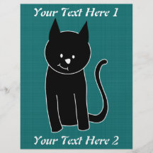 Niedliche schwarze Katze Individuelle Flyer
