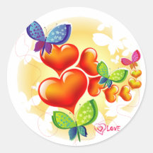 Niedliche süße Colorfull Sommer-Liebe-Freundschaft Sticker