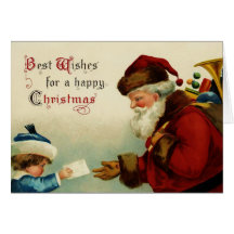 Niedliche Vintage Weihnachtskarte