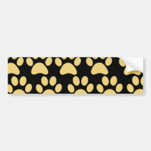 Niedliche Welpen-Hundetatze druckt TAN-Schwarzes Auto Sticker