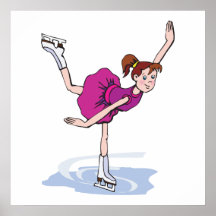 niedliche Zahl Skaterspinnen des kleinen Mädchens Poster