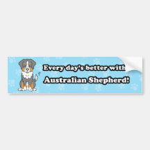 Niedlicher australischer Schäfer-Stoßaufkleber Autosticker
